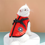 Winter jacket for dog with harness, waterproof dog jacket with zipper and fleece pink Pink XL - Extra Image