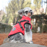 Winter jacket for dog with harness, waterproof dog jacket with zipper and fleece pink Pink XL - Extra Image