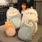 Squishmallow Pillow Doll Kawaii Animal Fat Dinosaur Pillow Plush Unicorn Rabbit 80cm-max Rabbit 80cm - Close-Up Angle