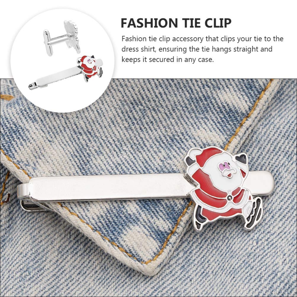 pcs Stylish Christmas Tie Clip Christmas Winter Santa Tie Clip Wedding Bar Buckle—yux