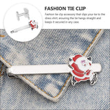 pcs Stylish Christmas Tie Clip Christmas Winter Santa Tie Clip Wedding Bar Buckle—yux - Side View