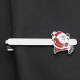 pcs Stylish Christmas Tie Clip Christmas Winter Santa Tie Clip Wedding Bar Buckle—yux - Top-Down View