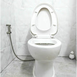 Toilet Bidet Kit with Shower Head - Handheld Bidet Sprayer - Toilet Shower Head with Hose + Stainless Steel Holder + 2 Seals..DEBUNS - Side View