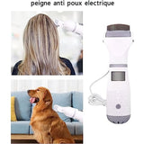Electric Lice Comb, Vacuum Cleaner with Three Filters for Kids and Pets, Professional Lice Cleaning Tool - 45-Degree Angle