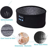 Wireless Stereo Headset with Headband for Running, Sleeping and Music - Black - Side View