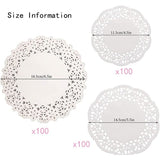 300 Sheets White Lace Paper, Cake Paper (White)