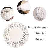 300 Sheets White Lace Paper, Cake Paper (White) - Side View