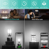 G9 LED bulbs 1.5W equivalent to 20W halogen cool white light 6000K, AC 220-240V, non-dimmable, mini bulb, flicker-free, 10-pack_max - Top-Down View