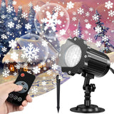 Christmas Snowflake LED Projection Lamp Outdoor IP65 Waterproof with Remote Control for Indoor Party Garden Wedding Bar