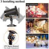 Christmas Snowflake LED Projection Lamp Outdoor IP65 Waterproof with Remote Control for Indoor Party Garden Wedding Bar - Front View