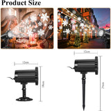 Christmas Snowflake LED Projection Lamp Outdoor IP65 Waterproof with Remote Control for Indoor Party Garden Wedding Bar