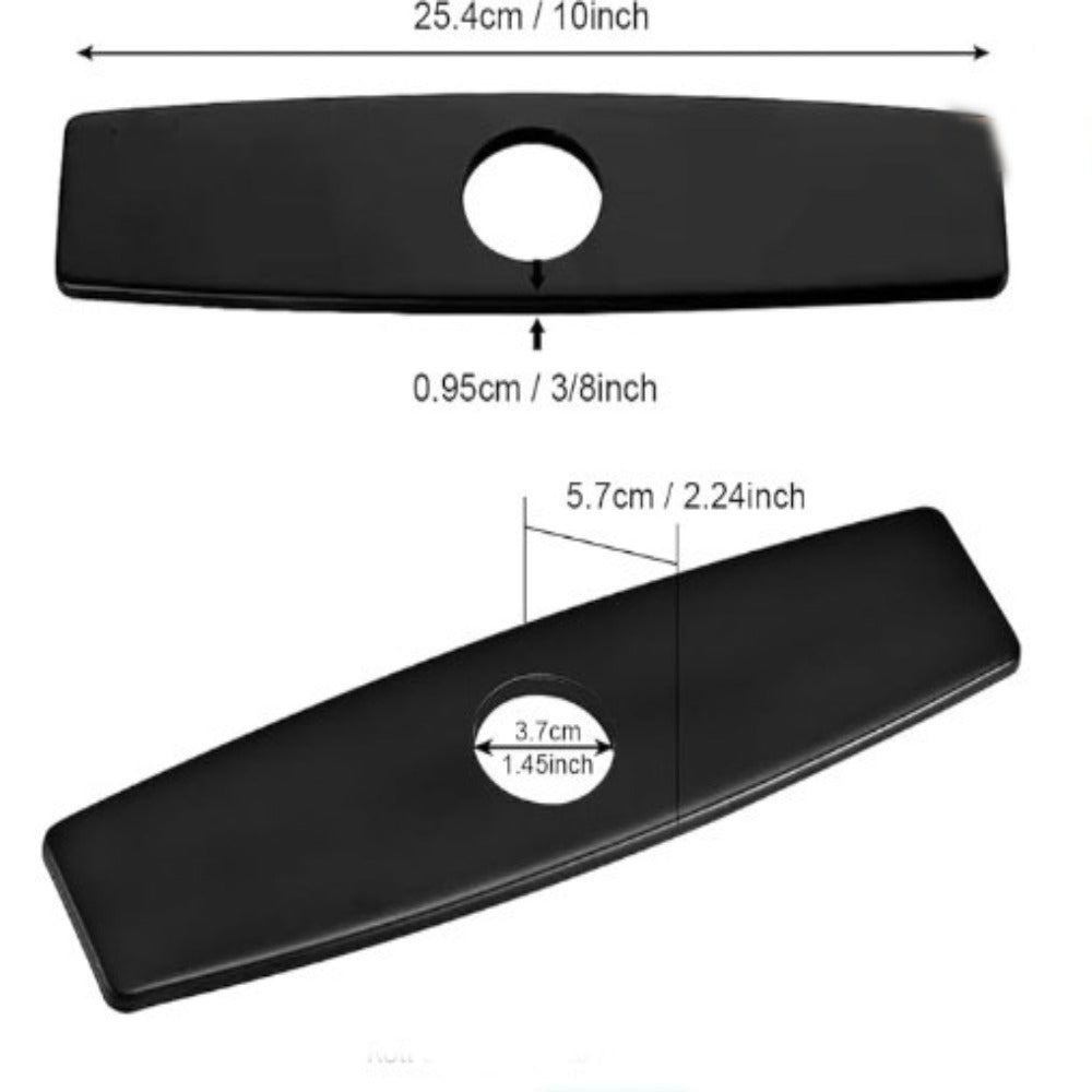 Kitchen Countertop Cover Plate, Matte Black Finish