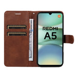 SKALO Xiaomi Redmi A5 4G PU Leather Wallet Case - More Colors_MGF Brown