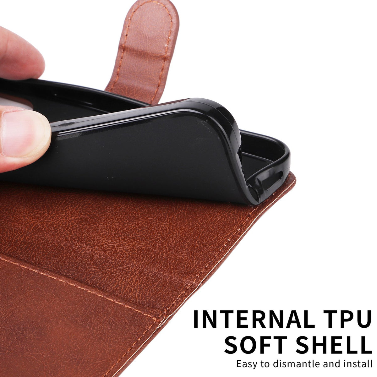 SKALO Xiaomi Redmi A5 4G PU Leather Wallet Case - More Colors_MGF Brown