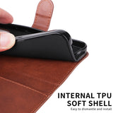 SKALO Xiaomi Redmi A5 4G PU Leather Wallet Case - More Colors_MGF Brown - Top-Down View