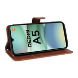 SKALO Xiaomi Redmi A5 4G PU Leather Wallet Case - More Colors_MGF Brown