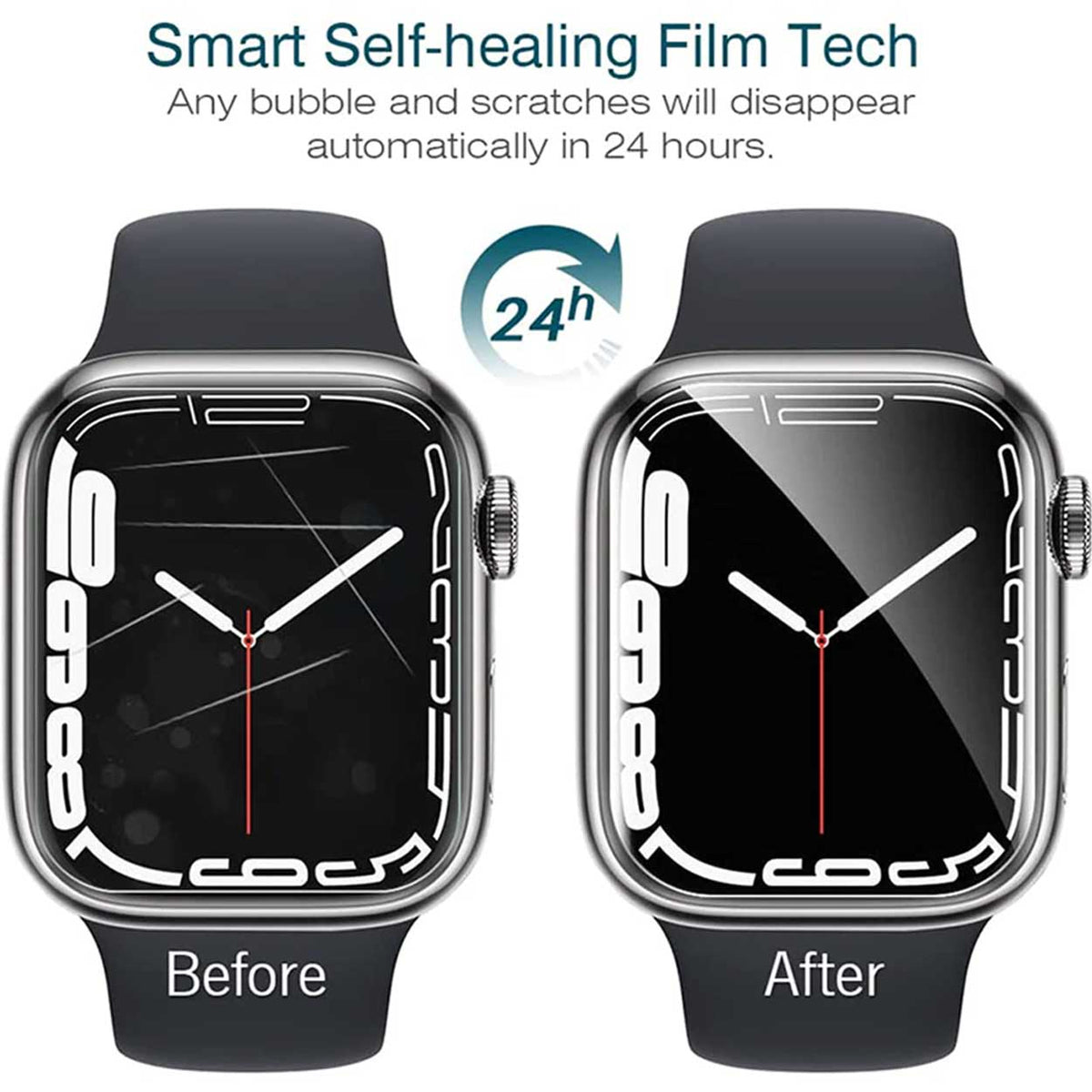 3-pack Screen Protector for Apple Watch 1/2/3 42mm - Full Coverage Transparent