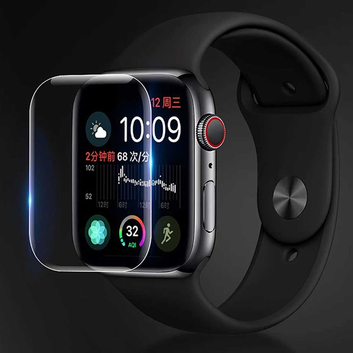 3-pack Screen Protector for Apple Watch 1/2/3 42mm - Full Coverage Transparent