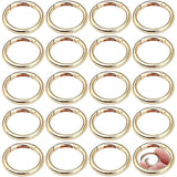 30pcs Round Carabiners 33mm Round Gold Snap Spring Ring Buckle Zinc Alloy Keychain Hook Clips for Crafts and Bag Accessories