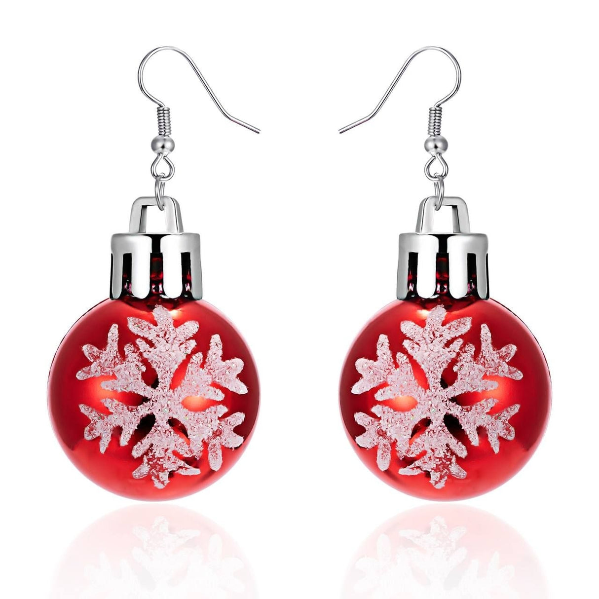 Earrings Christmas Balls Red - Christmas Red Red Red