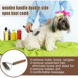 Coat King Undercoat Comb for Pets Dog Dematting Comb Pet Grooming Brush Tool Hair Removal 17+9 Double Sided Teeth Undercoat Comb (DUAL) - Side View