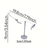 The Balancing Fisherman Sculpture - Kinetic Desk Art Decor, Office Zen Toy, Gift for Dad - Side View