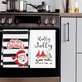 Christmas Kitchen Towels Set of 4, 18x26 inch Merry Christmas for Home Drying Dishcloth (Christmas)