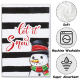 Christmas Kitchen Towels Set of 4, 18x26 inch Merry Christmas for Home Drying Dishcloth (Christmas) - Top-Down View
