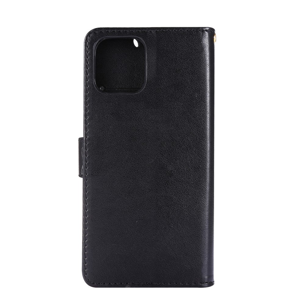 Compatible with iPhone, iPhone 12 / 12 Pro - Floral Case - Black Black Black