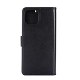 Compatible with iPhone, iPhone 12 / 12 Pro - Floral Case - Black Black Black - Front View