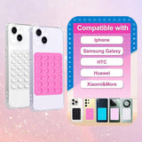 5pcs Silicone Suction Cup Phone Case Mount, Silicone Phone Suction Cup Plate, Non-Slip Suction Cup Phone Mount, Sticky Phone Case for Walls_yux - Side View