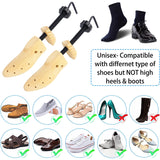 2-way wooden shoe stretcher, 2-pack_yux 39-41 - Top-Down View