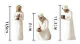 Willow Tree Three Wise Men Nativity Scene Figurines - Sculpted and Hand Painted (26027)-FA6- - Front View