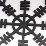 Metallic Viking Wall Art | Nautical Nordic Compass Decor for Bedroom or Living Room - Side View