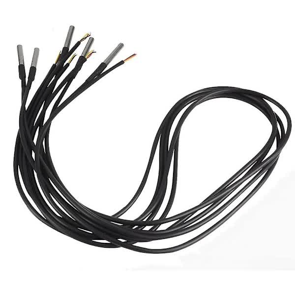 5pcs Waterproof DS18B20 Temperature Sensor, Digital Temperature Thermal Cable Temperature (-55- +125)