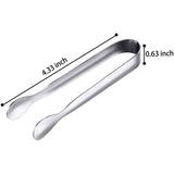 12-pack mini tongs Sugar tongs Ice tongs Small stainless steel serving tongs_qcx - Front View