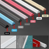 Shower Barrier Water Barrier 50/100/200cm Bendable - Perfect black 200cm-max black 200cm - Front View