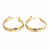14k Gold Hoops Earrings for Christmas Parties - Side View