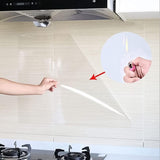 Transparent Self-Adhesive Film 45x500cm Oil-Resistant Waterproof Vinyl Roll Stickers for Kitchen Wall Furniture Protection Decorative Film - Front View