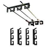 Set of fishing rod holders for garage, 6 rods - Fishing rod holders for wall and ceiling, fishing rod storage 0.46 Black