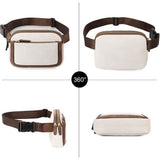 Women PU Leather Belt Bag Crossbody Waist Bag Travel Bag Brown - Extra Image