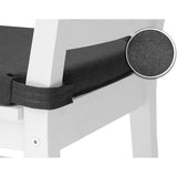 Set of 4 trapezoidal chair cushions, comfortable seat, with inner and outer Velcro. Dimensions: 42 (back) 35 (front) x_tfrf - Front View