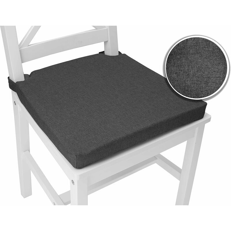 Set of 4 trapezoidal chair cushions, comfortable seat, with inner and outer Velcro. Dimensions: 42 (back) 35 (front) x_tfrf