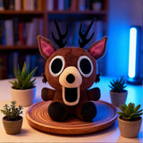 The Deer Plush 99 Nights in the Woods Plush, Collectible Stuffed Animal Doll for Game Fans, Thoughtful Gift for Enthusiasts_qcx - Side View