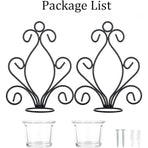 Vintage Iron Wall Candle Holders, Creative Iron Candlesticks