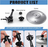 Car Drum & Car Cymbal – Air Valve Bracket, 1/2-pack Gold/Silver, Funny Car Accessories Silver 2 pcs - Close-Up Angle