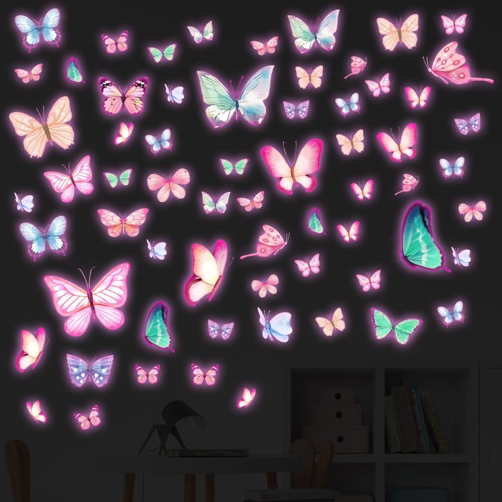 Luminous Butterfly Wall Decoration – DIY Wall Decor for Kids Room, Princess Room, Nursery