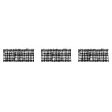 Black & White Checkered Kitchen Curtain, Farmhouse Style, 3-Pack, Window Decoration
