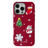 iPhone 16 Pro Max Christmas Series Frosted PC Hybrid TPU Case Cover_tfrf 3D Christmas
