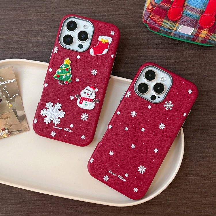 iPhone 16 Pro Max Christmas Series Frosted PC Hybrid TPU Case Cover_tfrf 3D Christmas